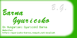 barna gyuricsko business card